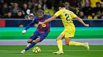 برشلونة يفوز 2-0 على فياريال في الدوري الإسباني نهاية اللقاء